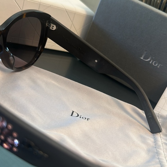 Christian Dior DiorInedite BOJEU 56-17-145mm Havana Rectangular Sunglasses - Picture 10 of 12